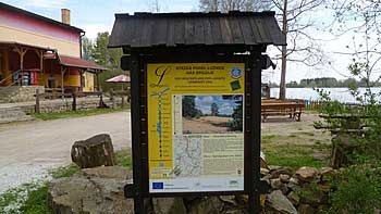Informační tabule u hráze rybníka Vlkovský | Rybníky Třeboňsko | MAS Třeboňsko