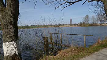 Rybník Nový u Dunajovic, v pozadí obec Dunajovice | Rybníky Třeboňsko | MAS Třeboňsko