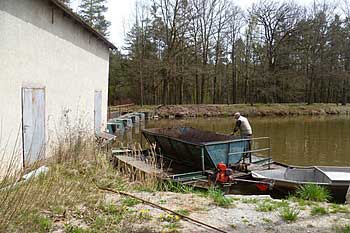 Jarní oprava rybářské techniky na rybníku Výskok | Rybníky Třeboňsko | MAS Třeboňsko