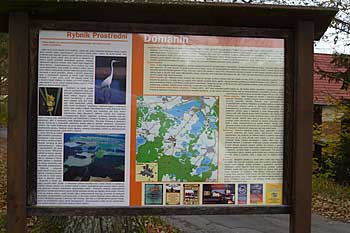 Informační tabule u rybníka Prostřední | Rybníky Třeboňsko | MAS Třeboňsko